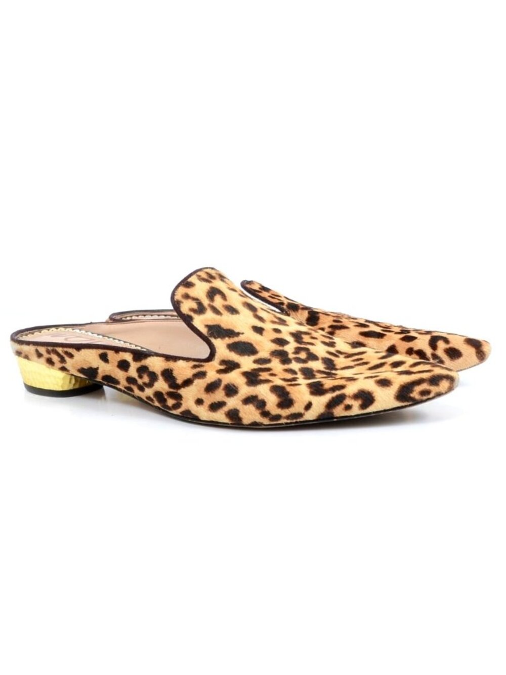 Sam Edelman Augustine Women's 8B Leopard Calf Hair Slide Slip-On Mules Flats
